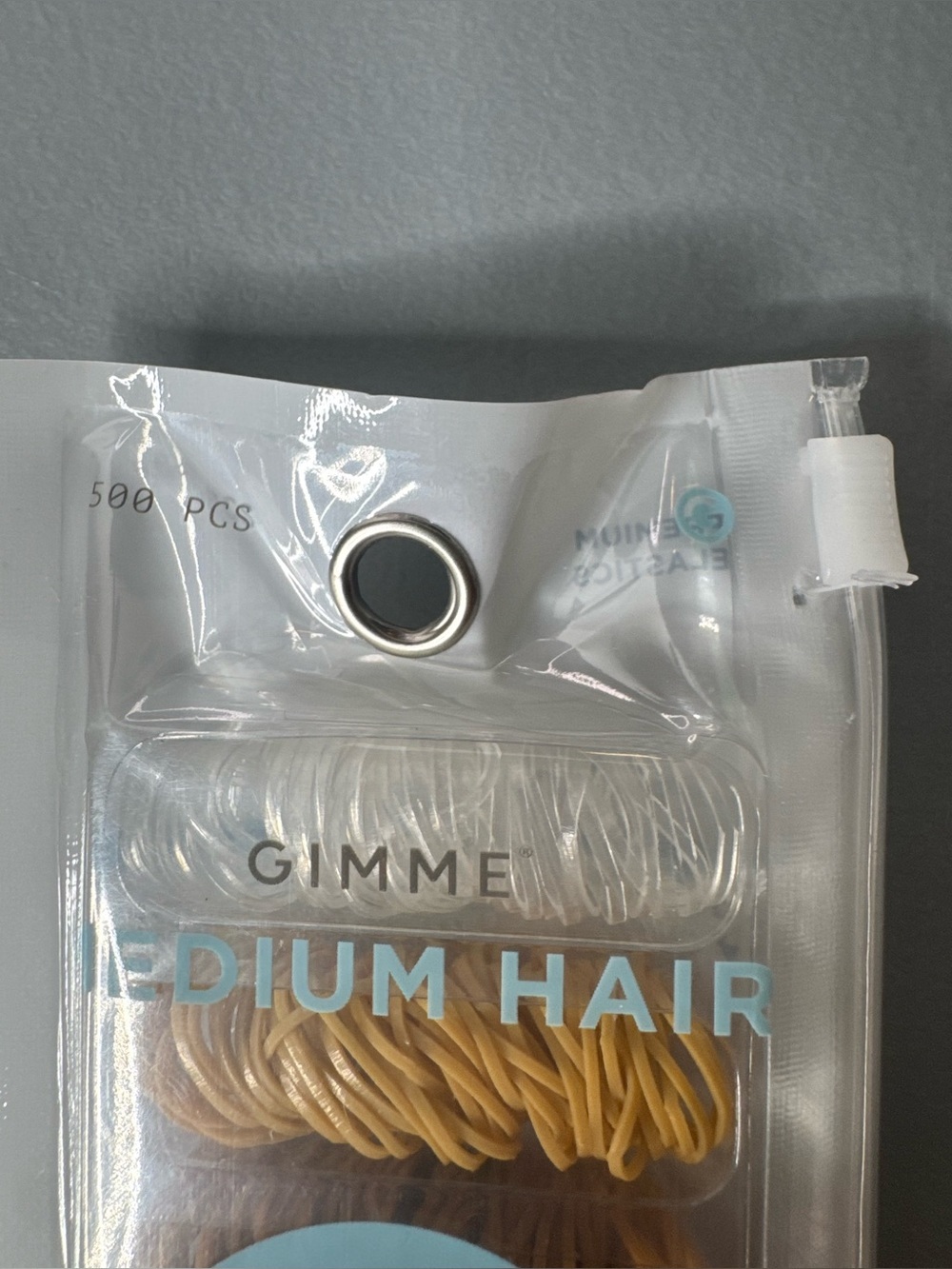 Gimme Medium Hair durable Premium Elastics - Assorted colors easy storage 500pcs - Picture 2 of 3